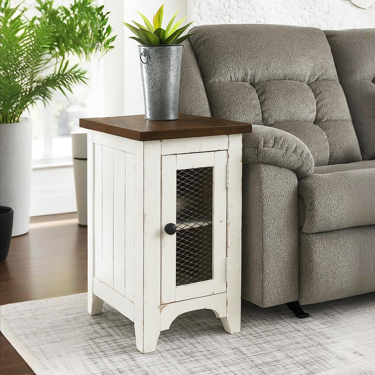 vintage rustic signature style wooden single door cabinet, home decor ideas